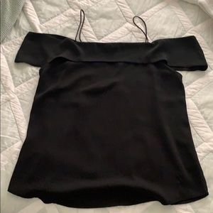 Naked Zebra off the shoulder black top